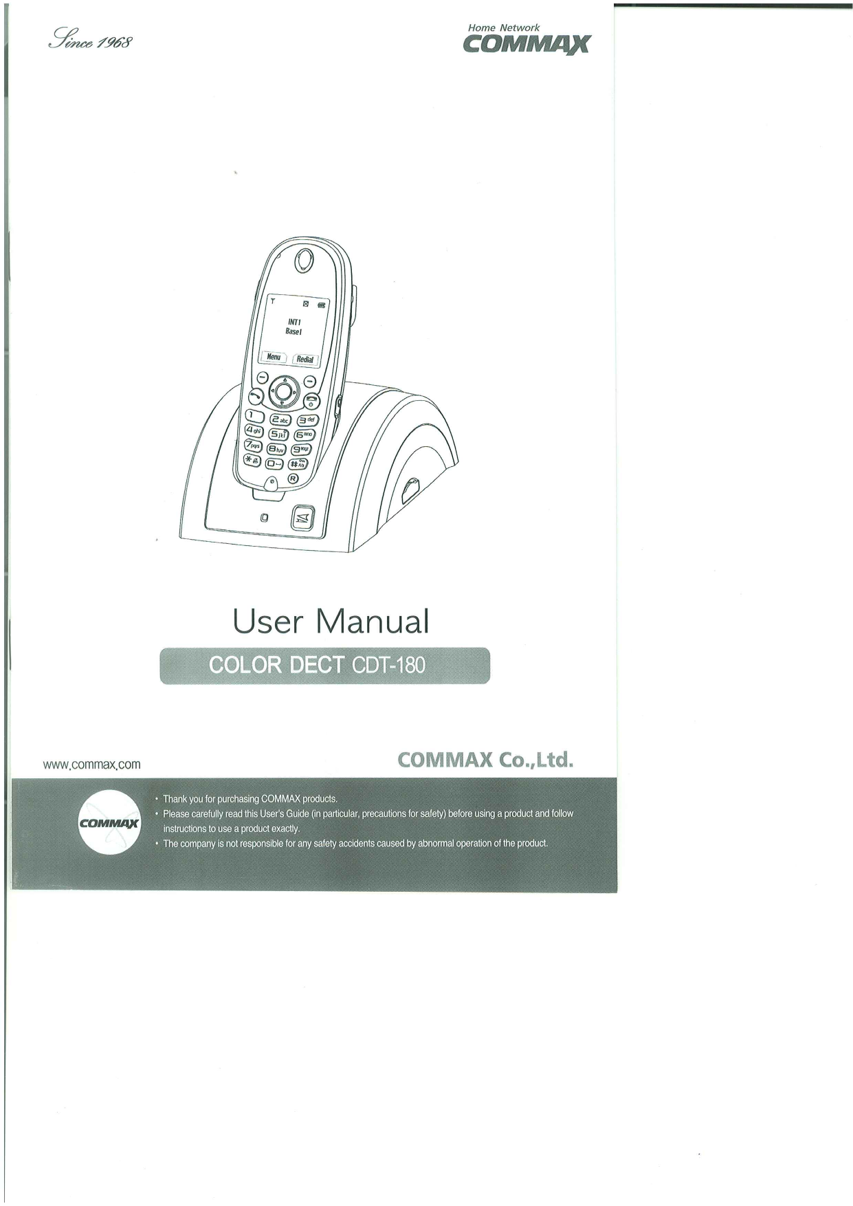 Page 1 Home Network Commax User Manual Color Dect C Manualzz
