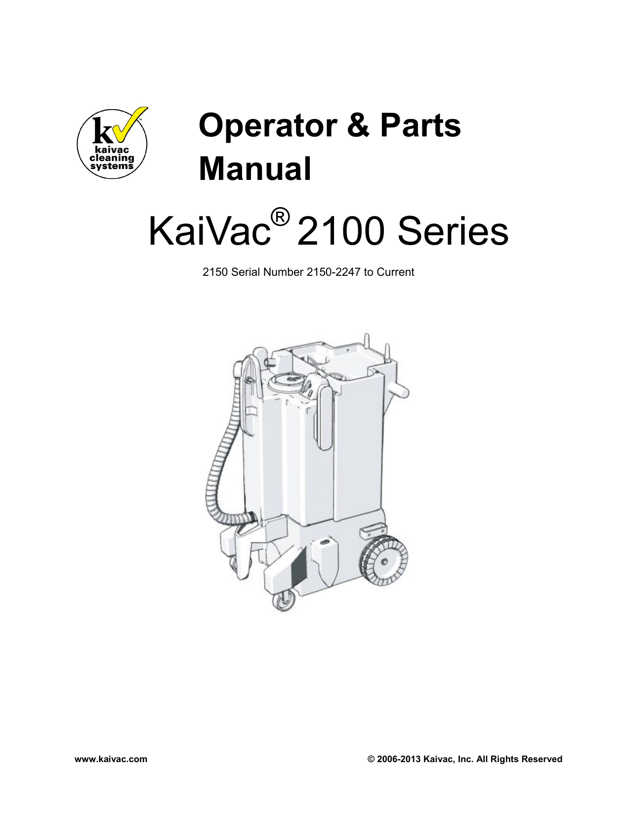 Kaivac Kv17501 Parts Manual