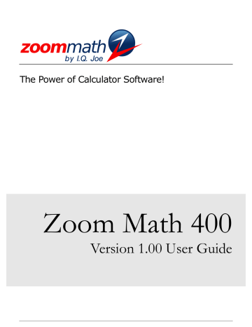 View Zoom Math 400 User Guide Online | Manualzz