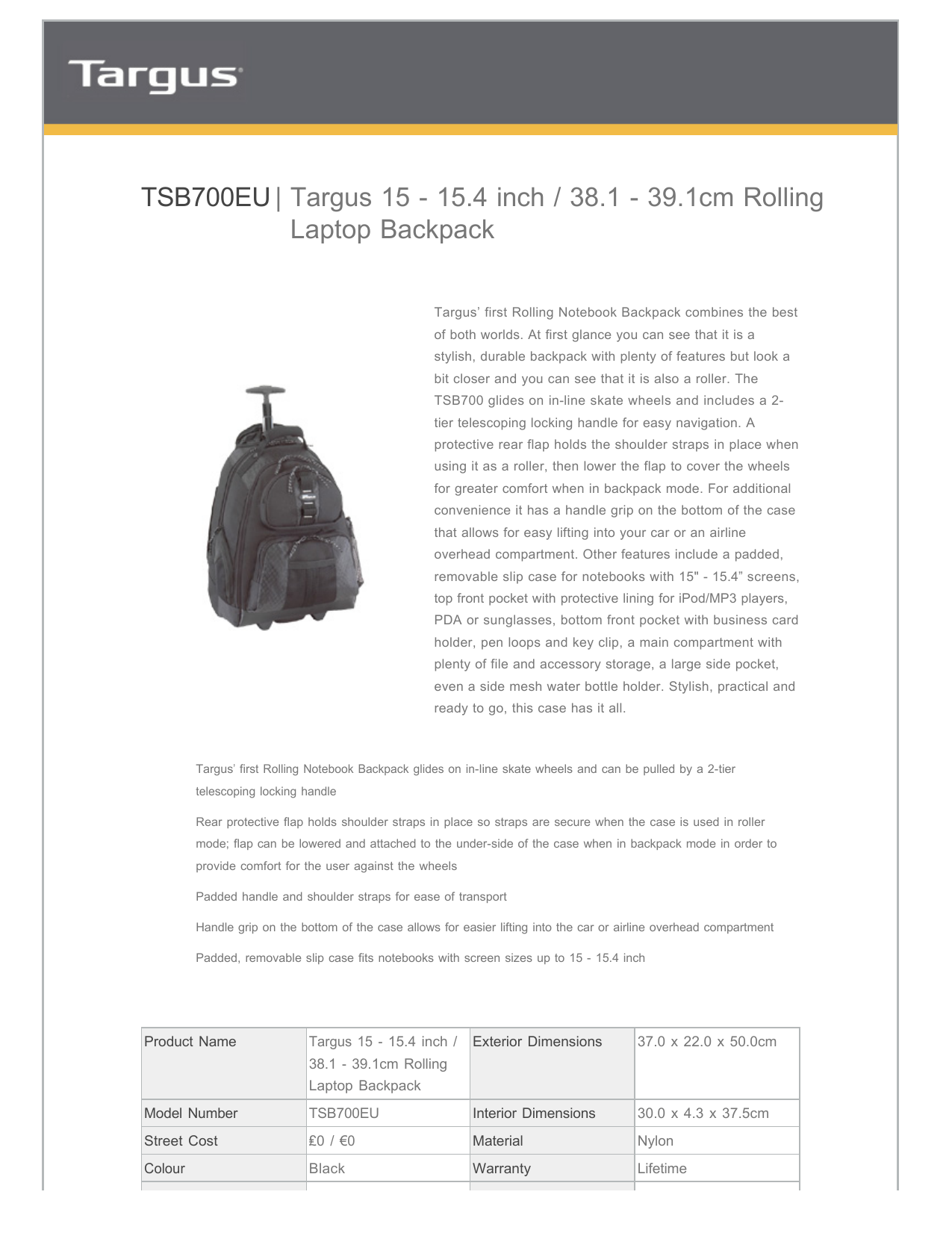 targus tsb700eu