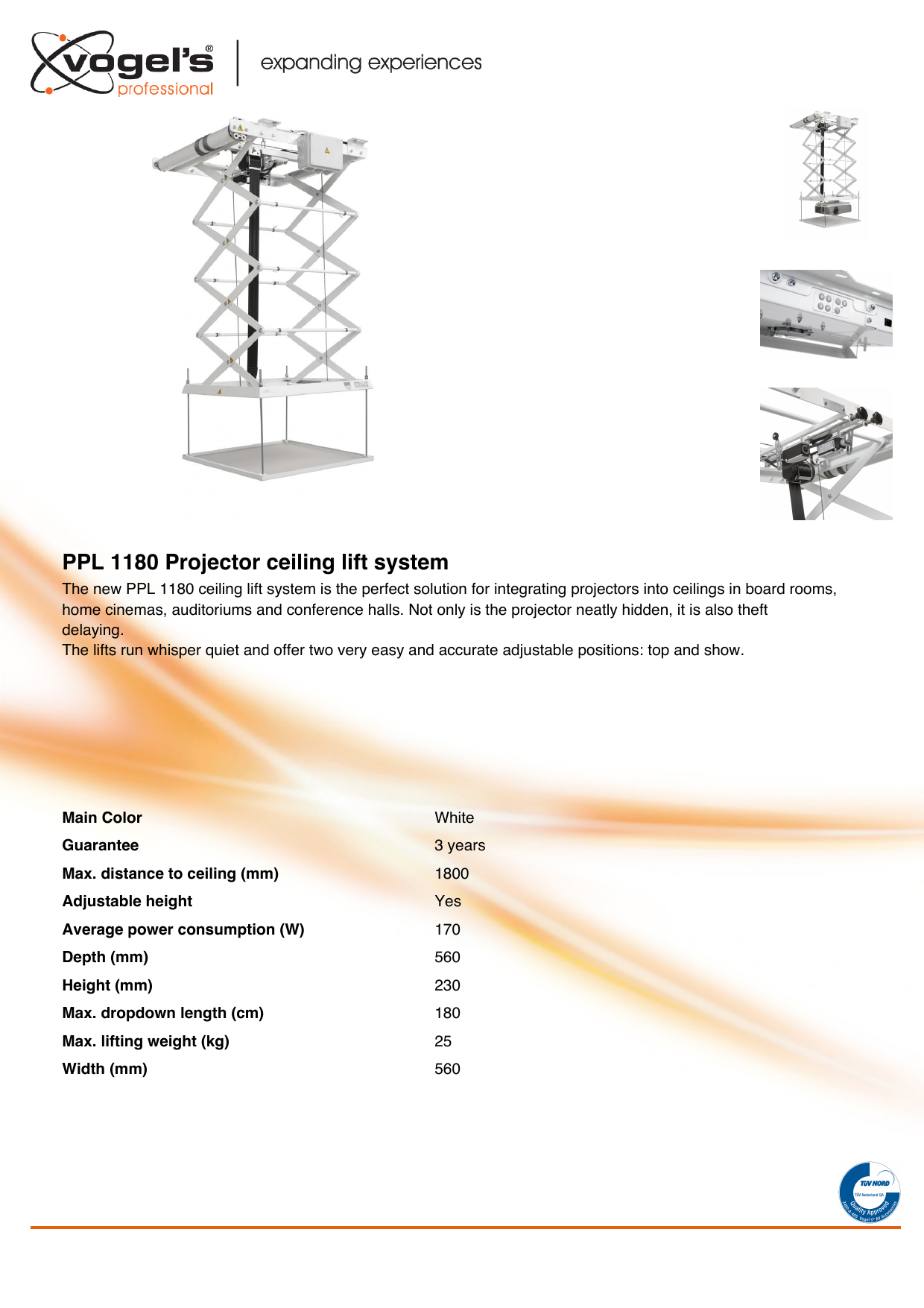 Ppl 1180 Projector Ceiling Lift System Ds Manualzz Com