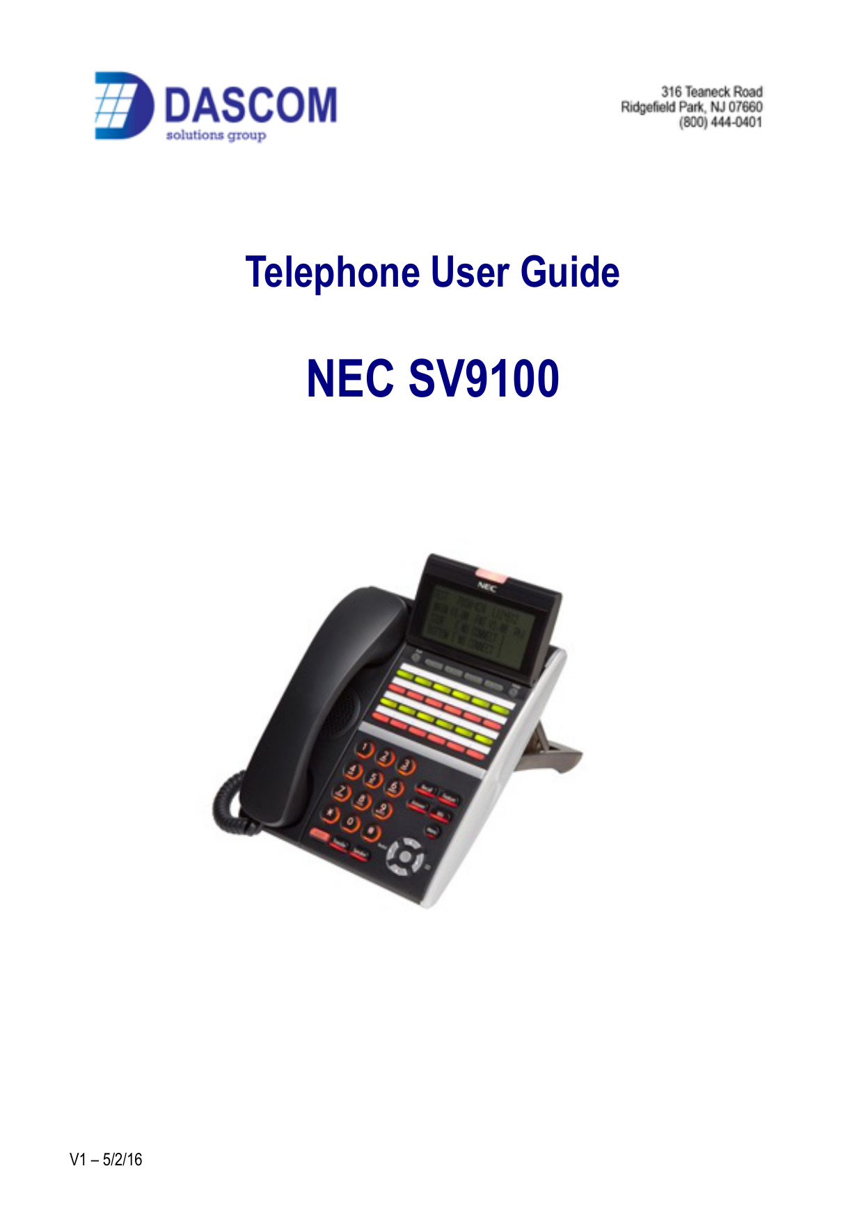 Nec telephone flashing red light