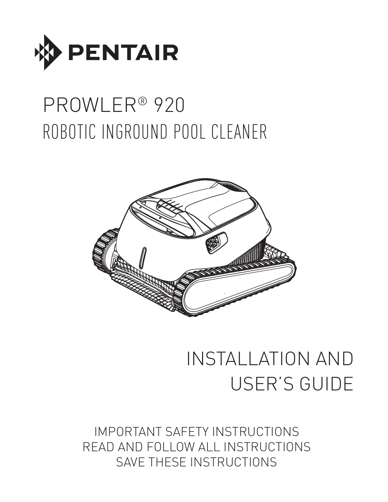 PROWLER® 920 ROBOTIC INGROUND POOL 