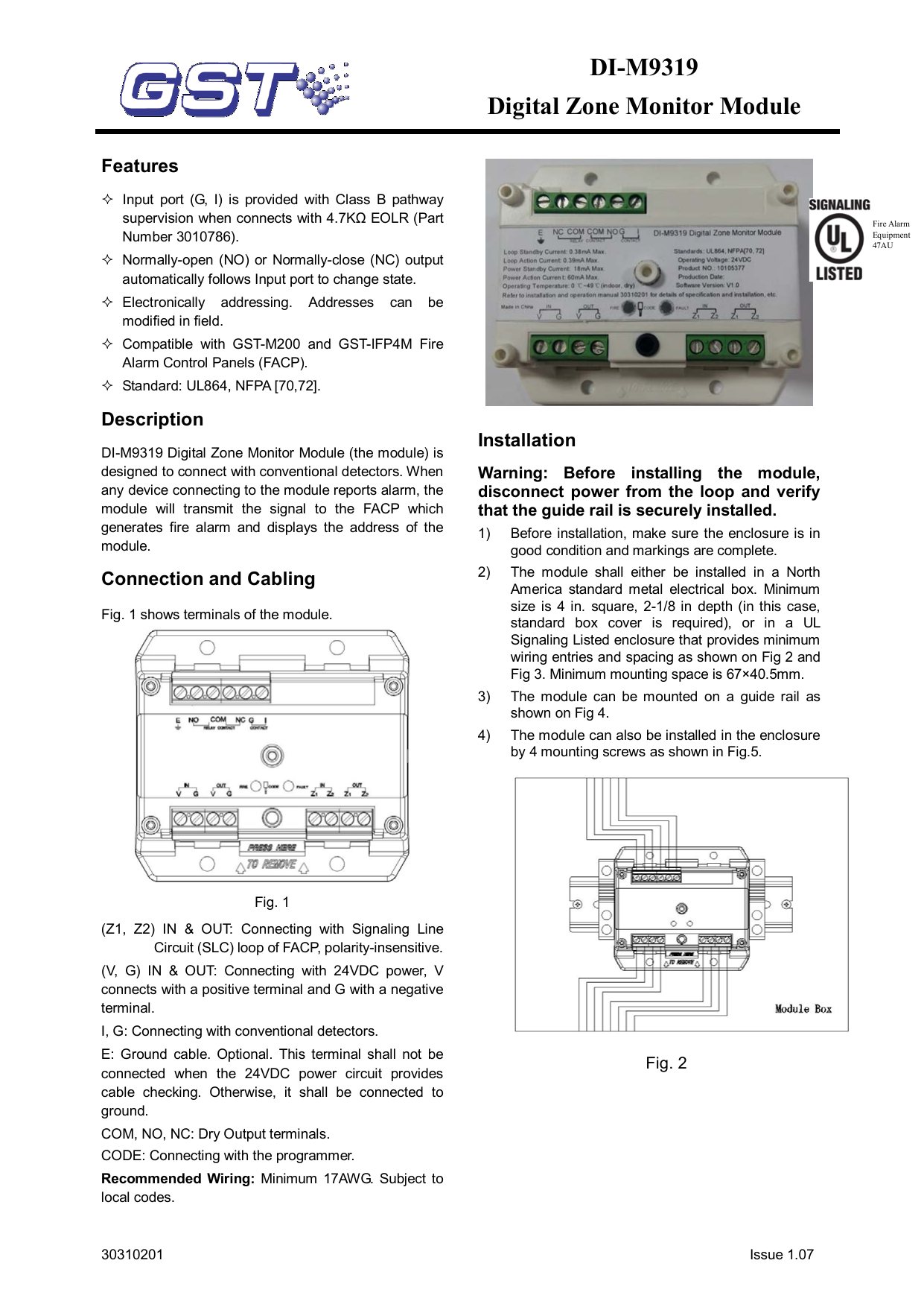 DIM9319 Digital Zone Monitor Module Manualzz
