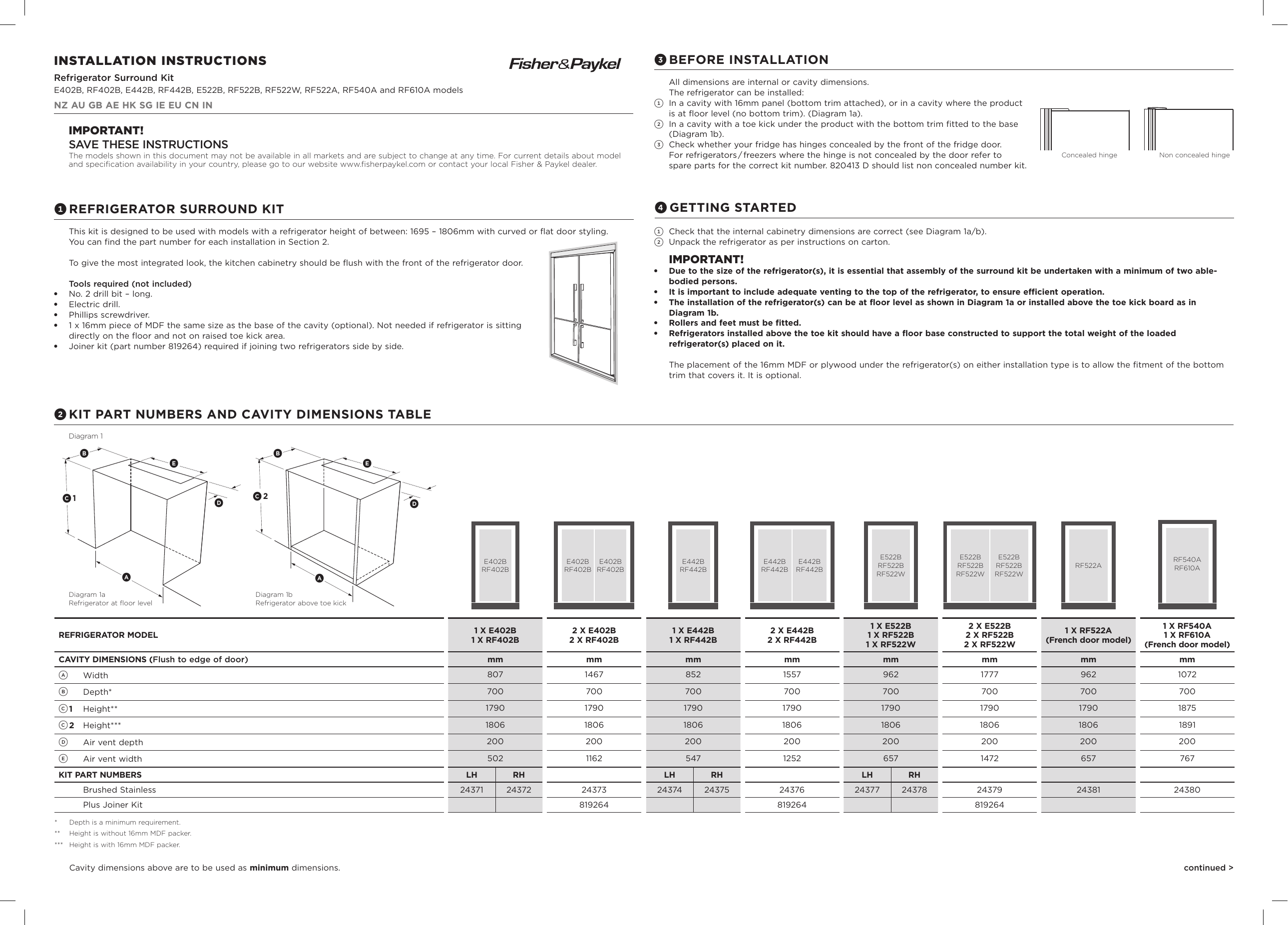 Fisher Paykel Rf 540 Adux 4 Owner S Manual Manualzz