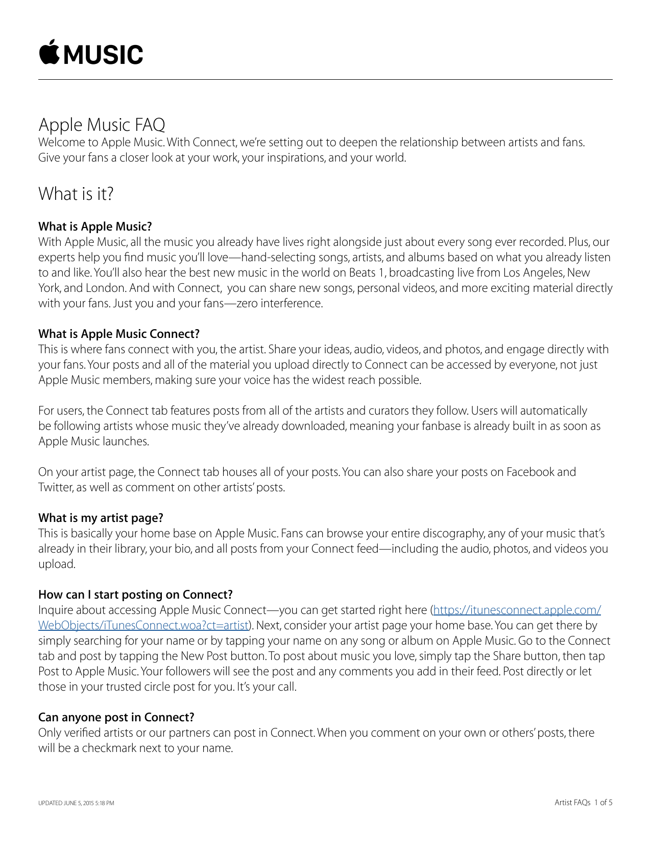Apple Music Faq What Is It Manualzz manualzz