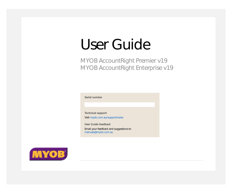 serial number myob v19 free