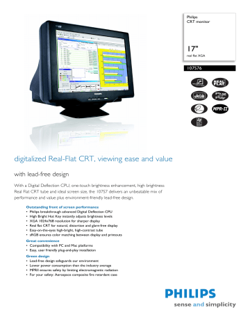 107S76/97 Philips CRT monitor | Manualzz