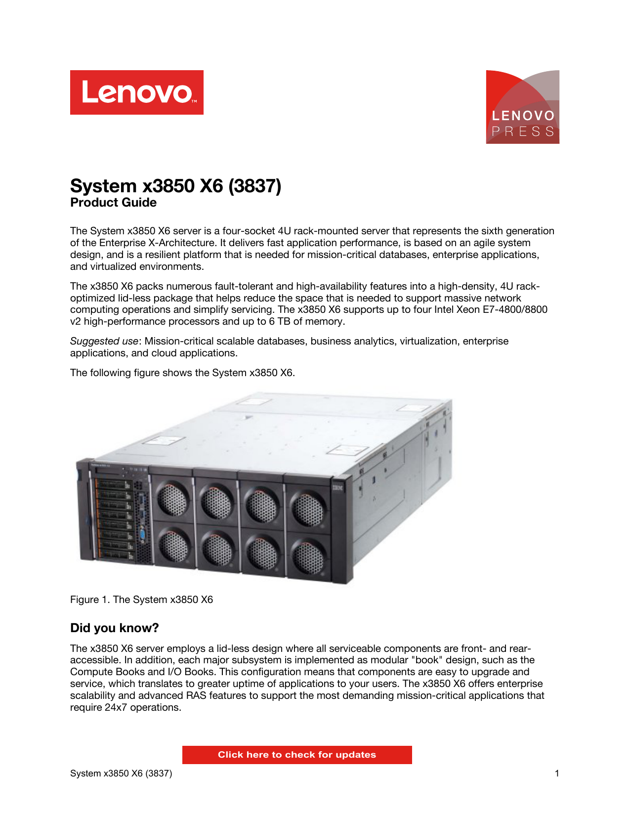 System x3850 X6 (3837) Manualzz