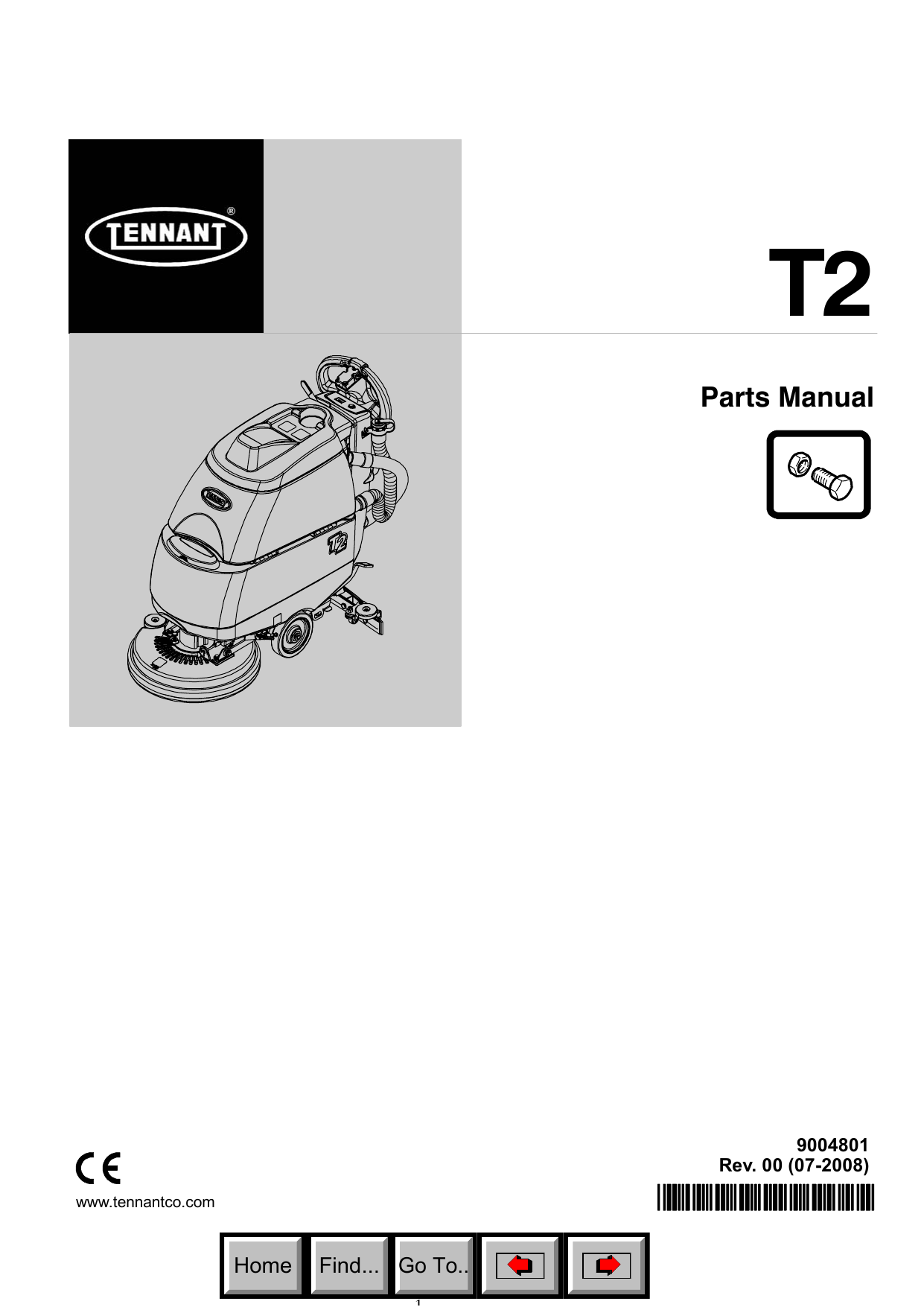 Tennant Ce T2 Parts Manualzz