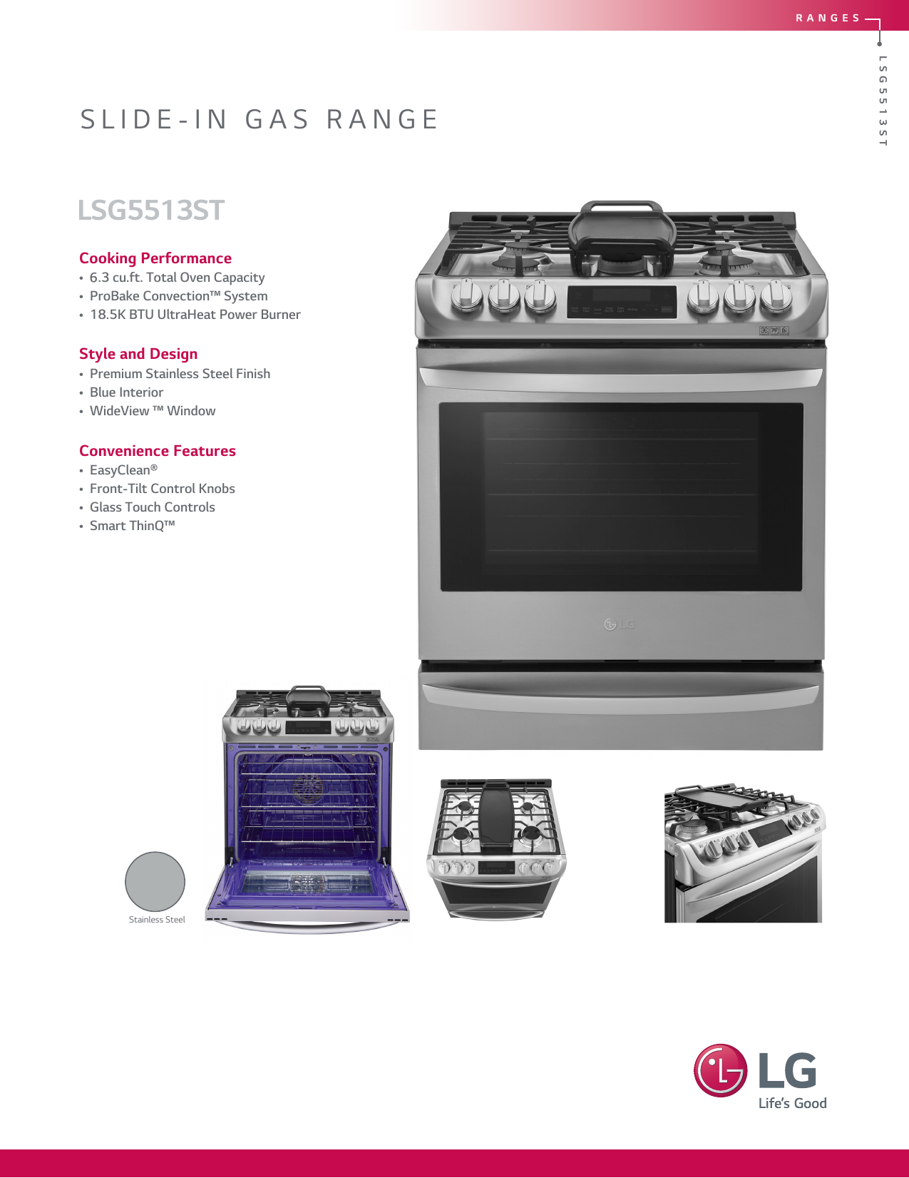 LG LSG5513ST Specification Manualzz