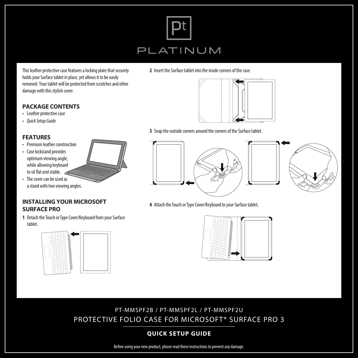 Protective Folio Case For Microsoft Surface Pro 3 Manualzz
