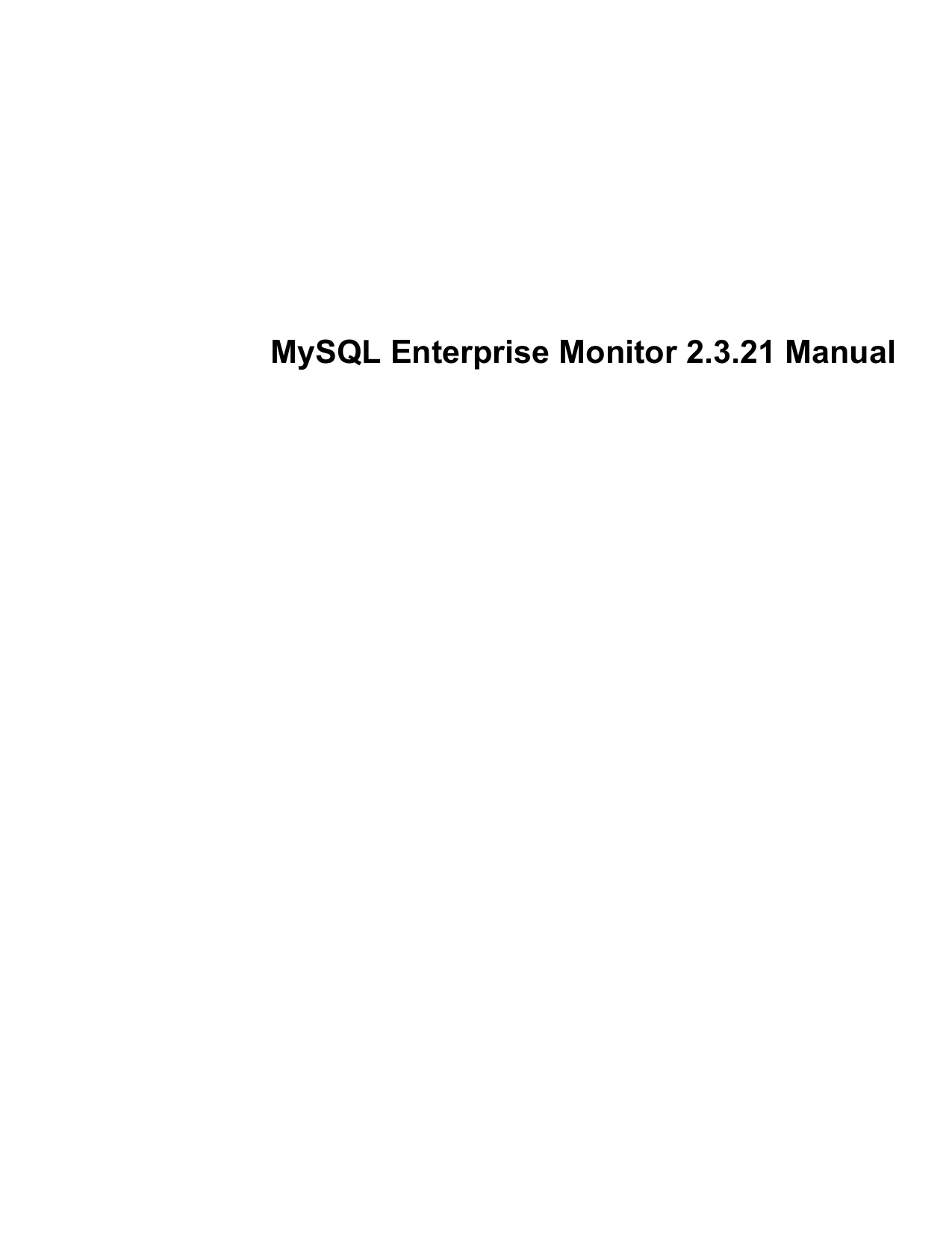 mysql enterprise monitor proxy