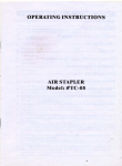 Air Stapler TC-08 Operating Instructions