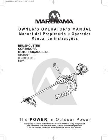 Maruyama B43, B43R, BF43R, BF50R, B50R El manual del propietario | Manualzz