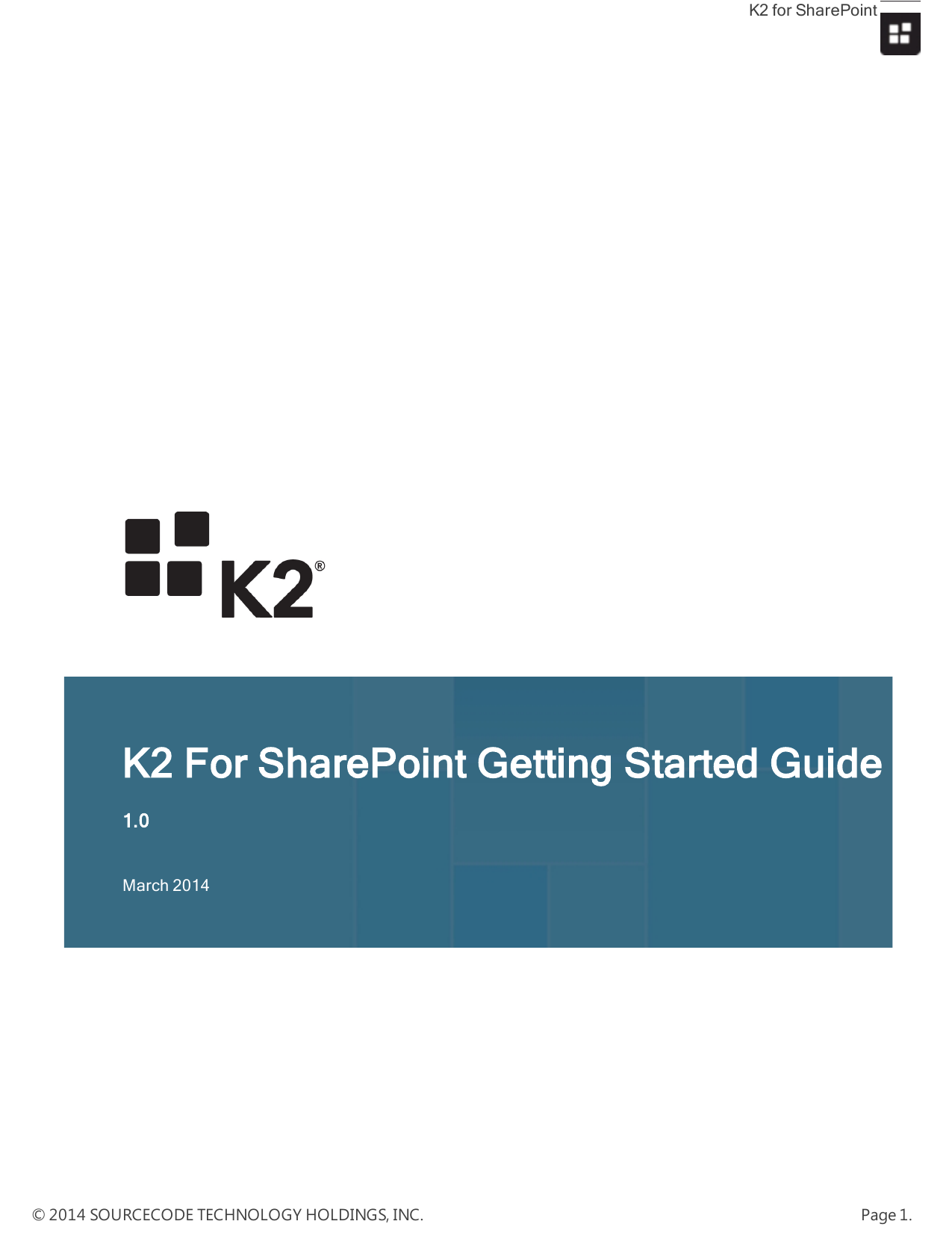 K2 for SharePoint Getting Started Guide | Manualzz