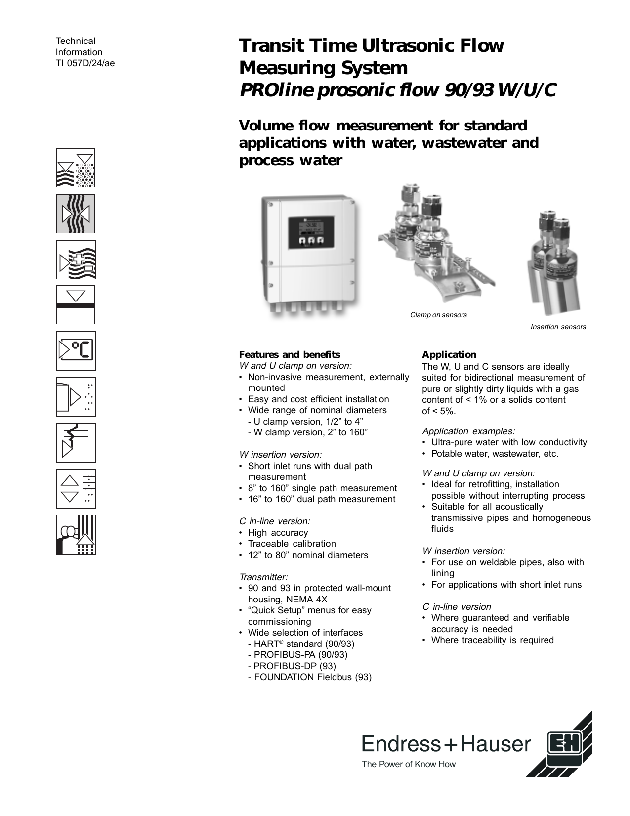 Transit Time Ultrasonic Flow Measuring System Proline Prosonic Manualzz