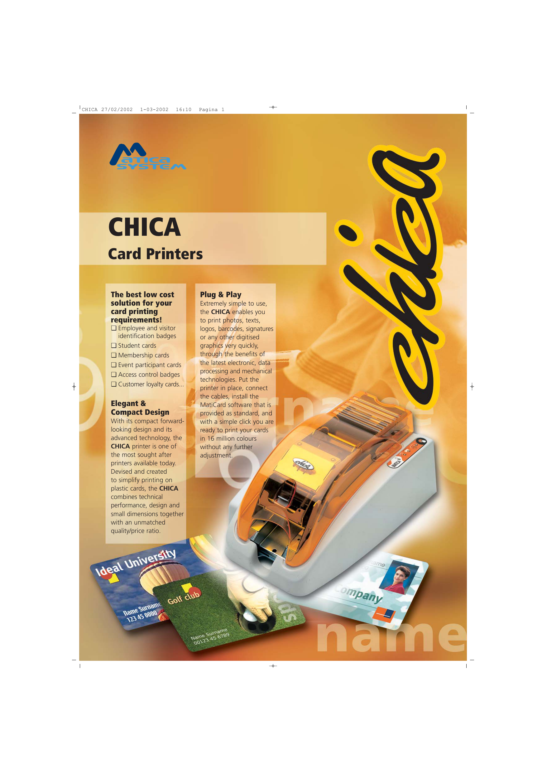CHICA Card Printers | Manualzz