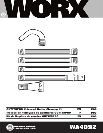 Worx GUTTERPRO WA4092 manual Manualzz