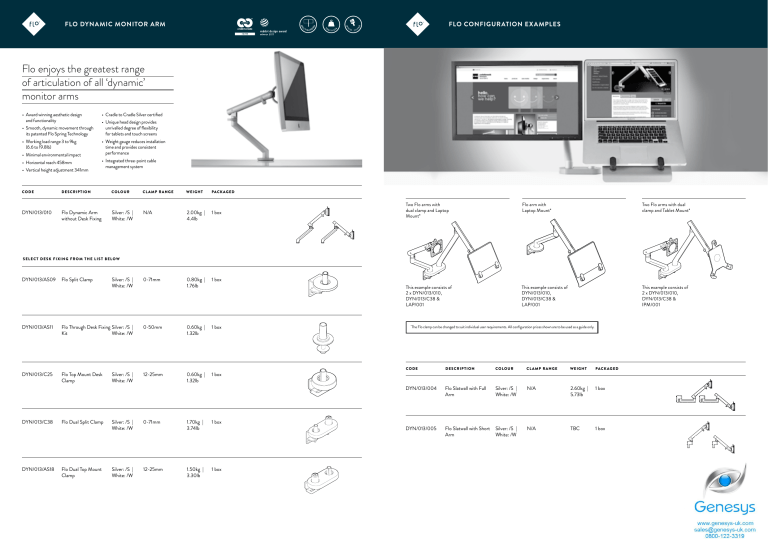 Flo Monitor Arm Manualzz