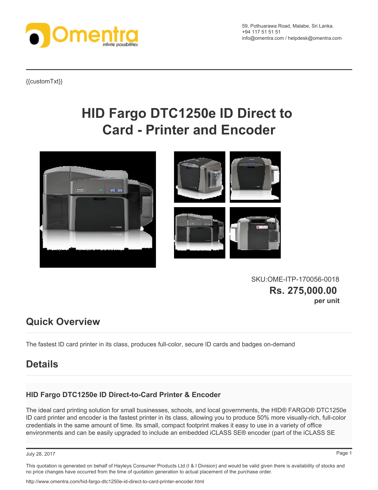 fargo dtc 1250e printer driver