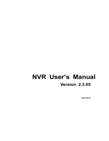 NVR User`s Manual | Manualzz