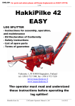 HakkiPilke 1X42 hydro Operator's Manual