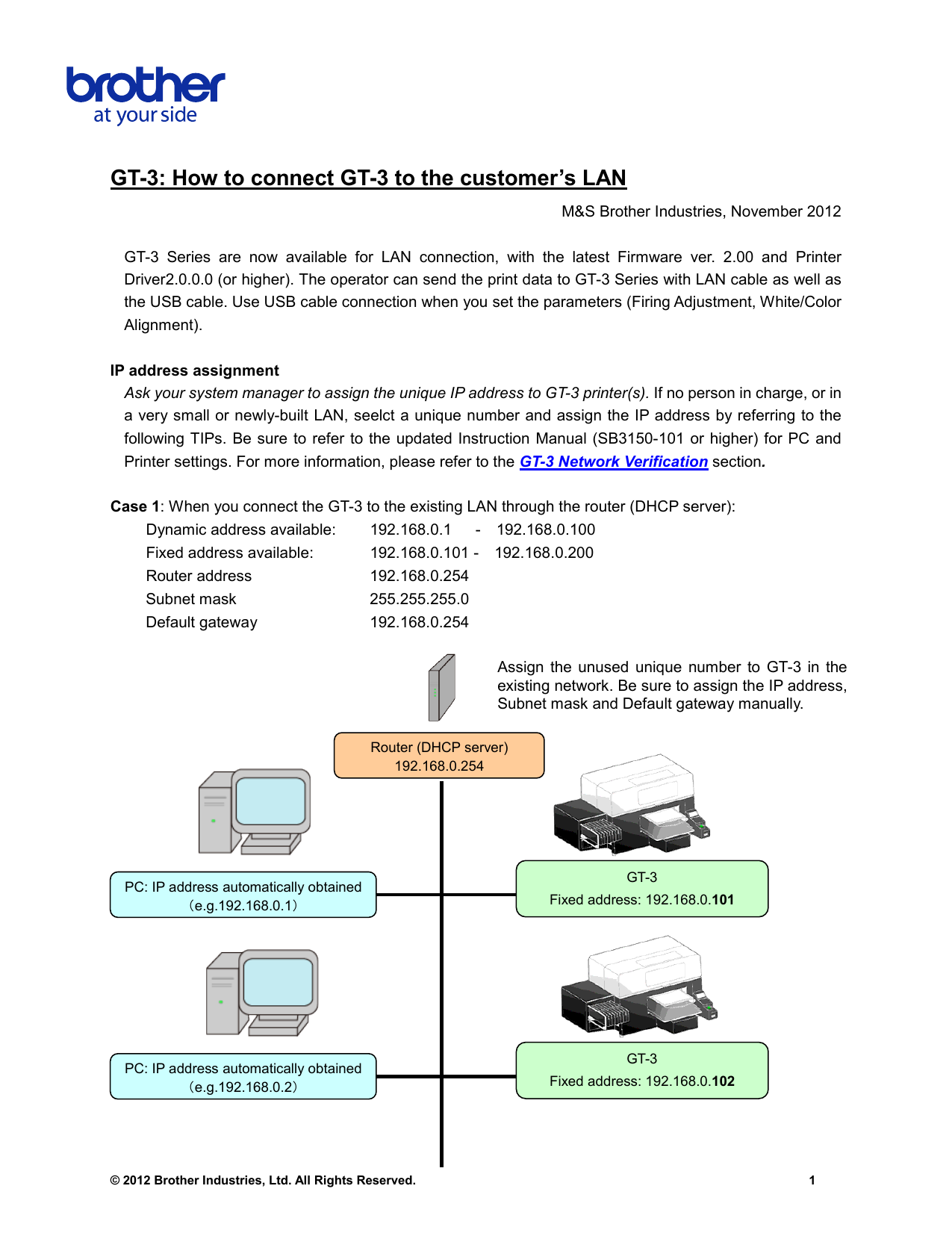 Gt 3 How To Connect Gt 3 To The Customer S Lan Manualzz