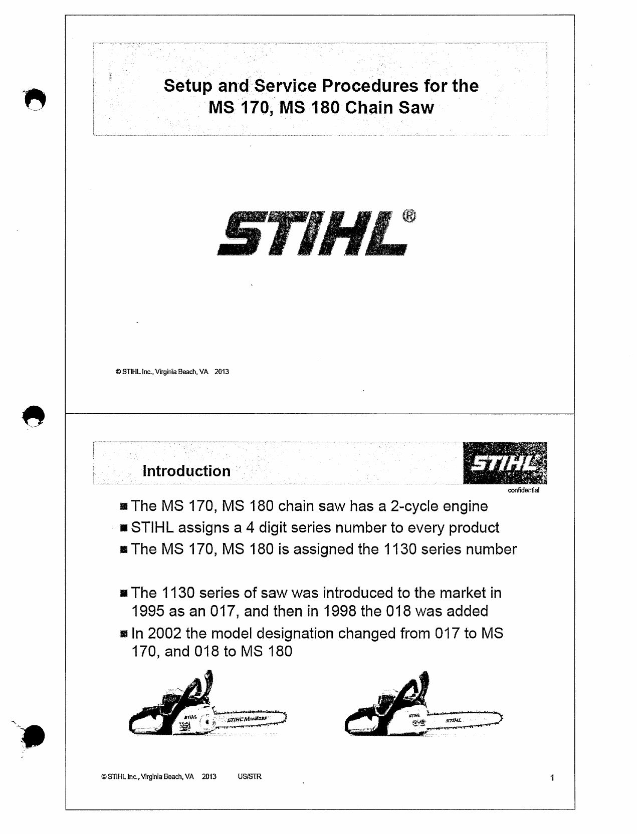 F M3170 Ms 180 Chain Saw Manualzz