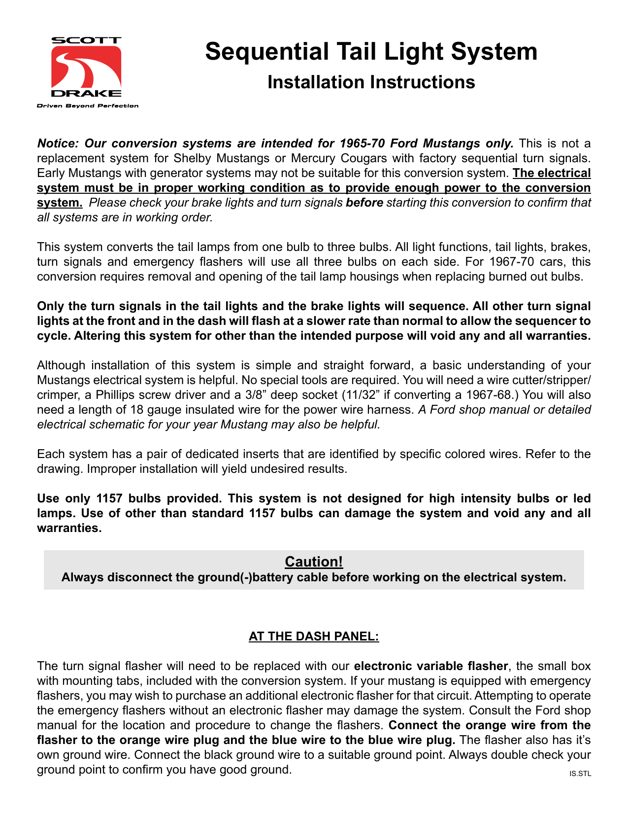 shelby tail light conversion kit on Sequential Tail Light System Manualzz