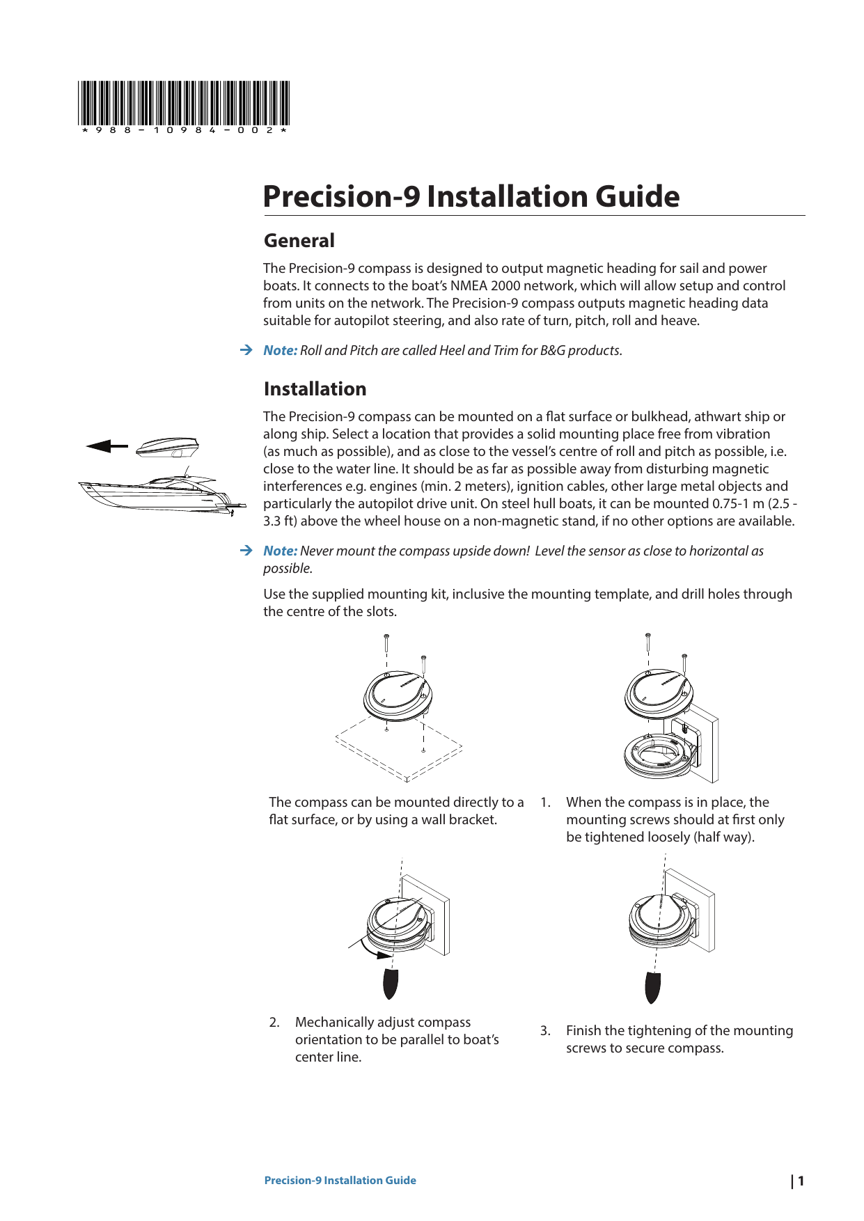 Simrad Precision 9 Pass Installation Manual Manualzz