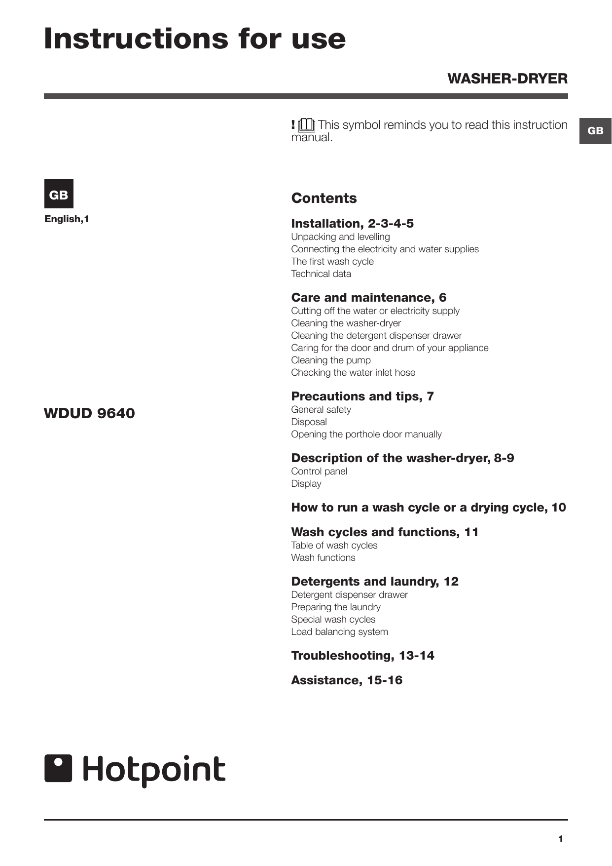 Whirlpool Wdud 9640p Uk User Manual Manualzz Com