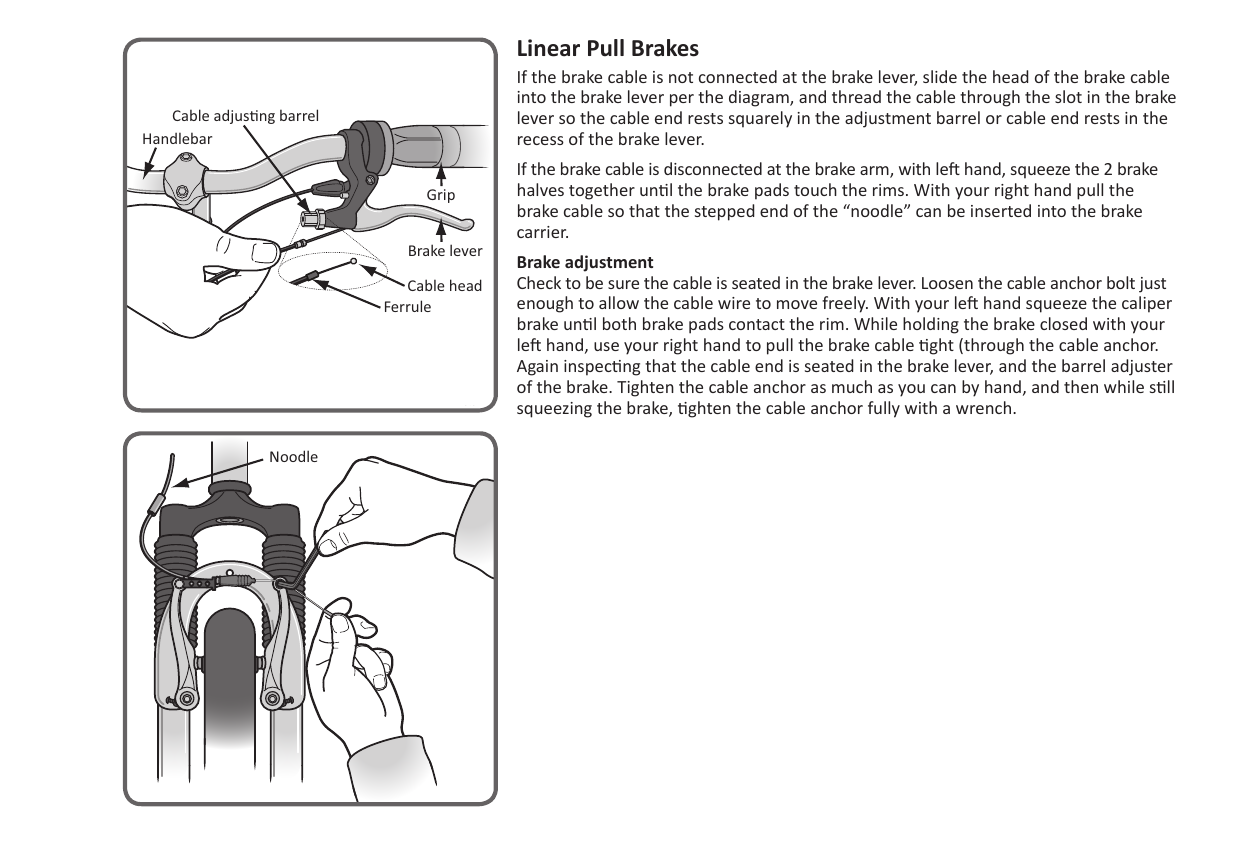 linear pull brakes