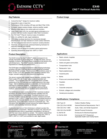 EX49 CNG™ Varifocal Auto-Iris | Manualzz