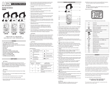 Uei Dl379b Digital Hvac Clamp Meter Owner S Manual Manualzz