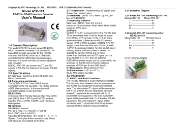 ATC-101 User`s Manual | Manualzz