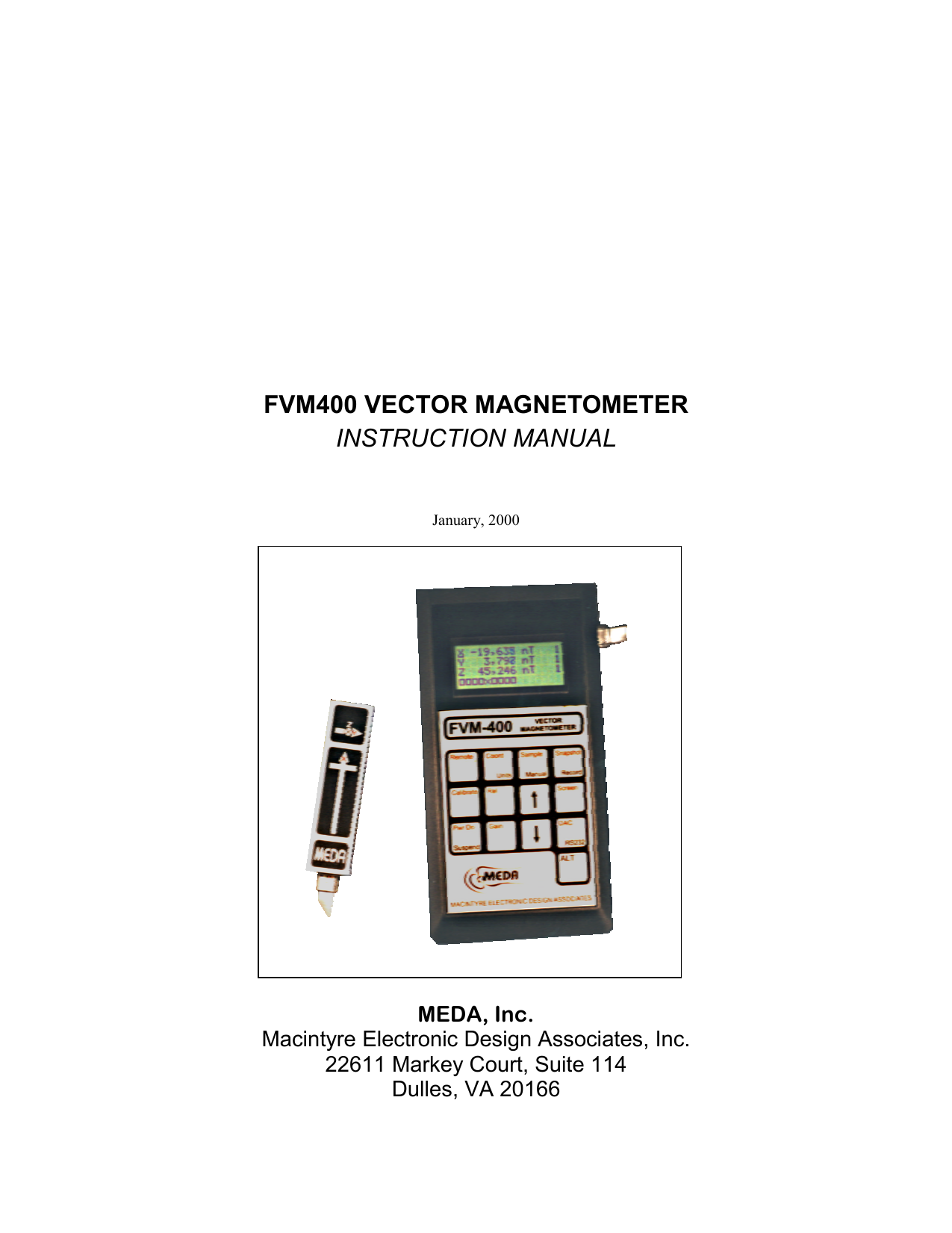 FVM400 VECTOR INSTRUCTION MANUAL Manualzz