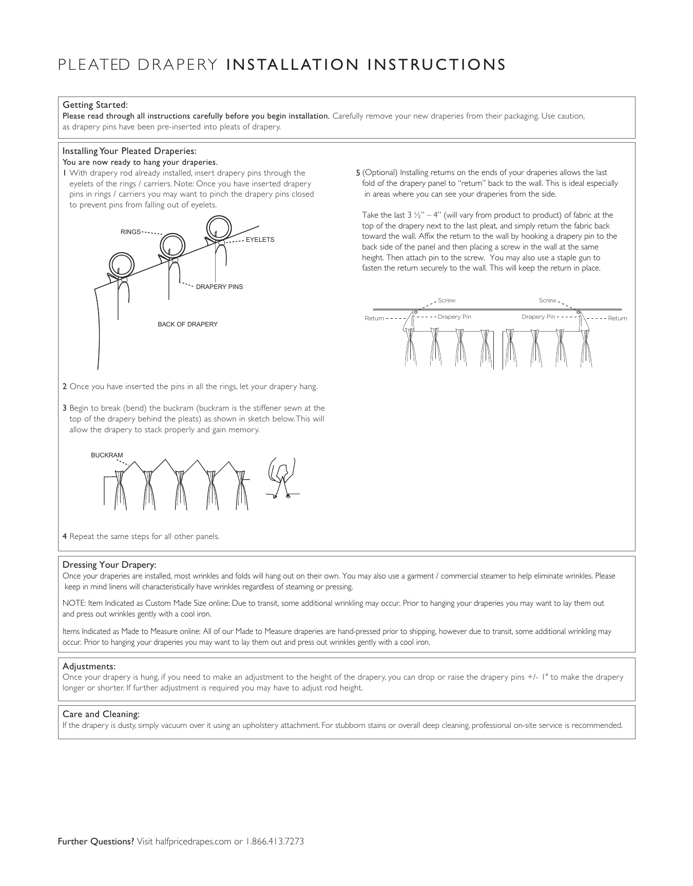 PLEATED drAPEry InstallatIon InstructIons Manualzz