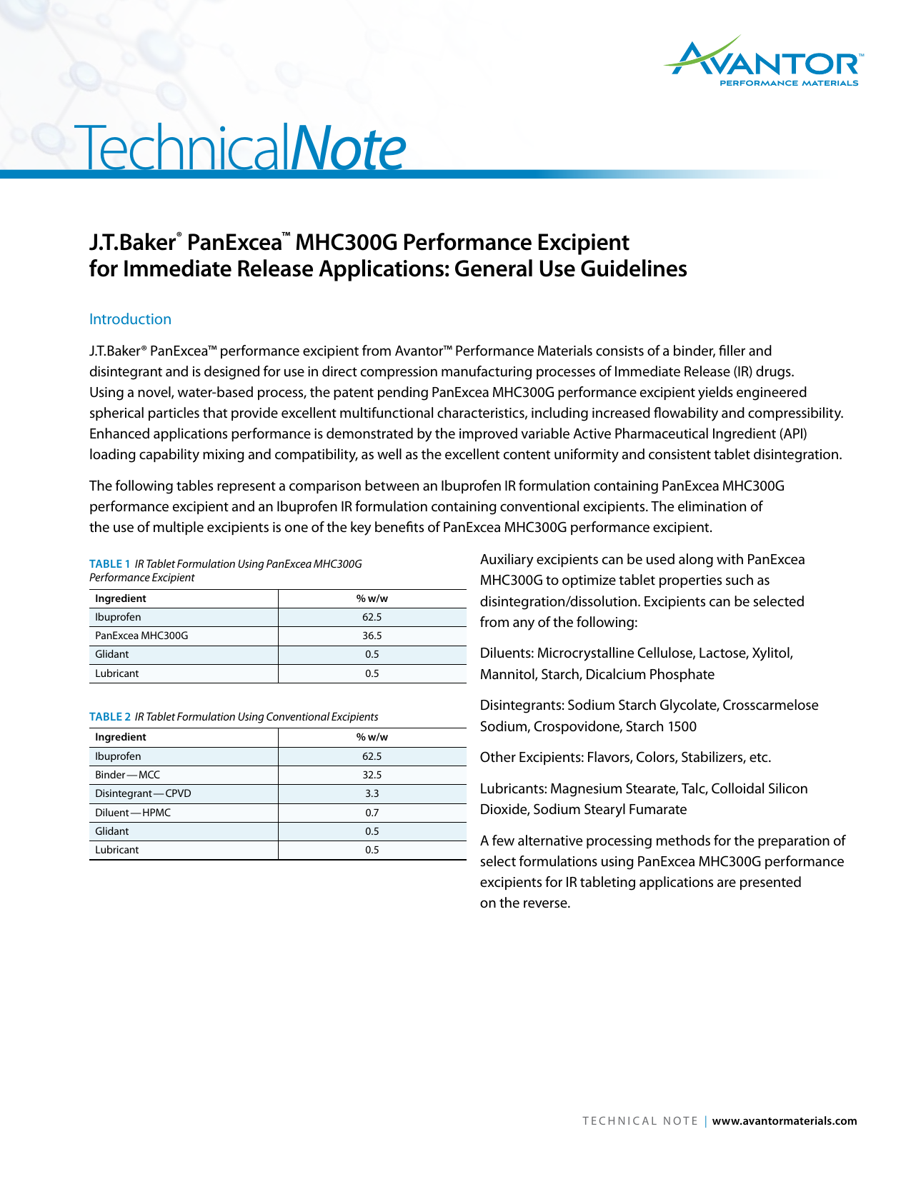 Technical Note Jtbaker Panexcea Mhc300g Pe For Ir Guidelines Manualzz