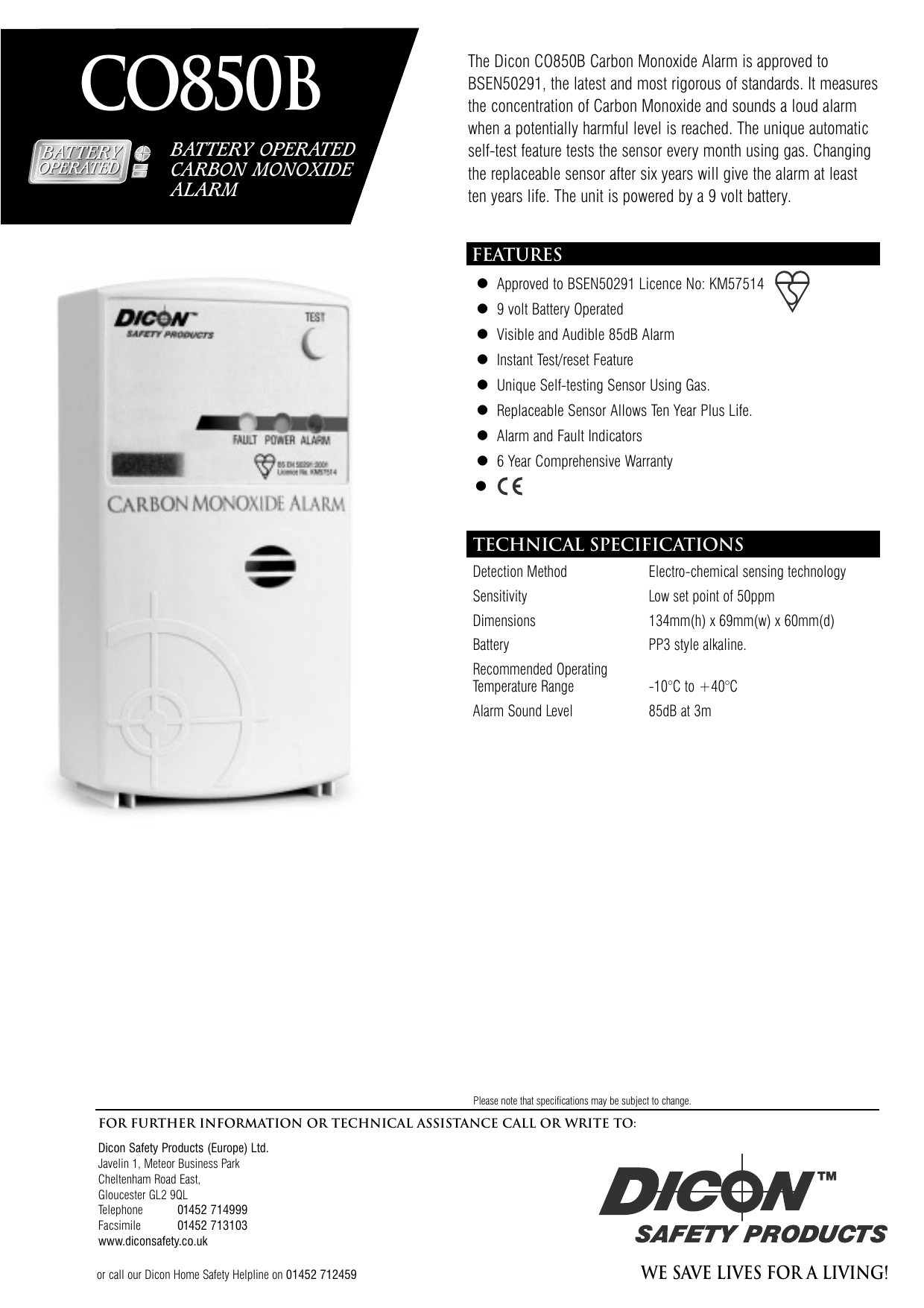 Co850b Sd Fire Alarms Manualzz