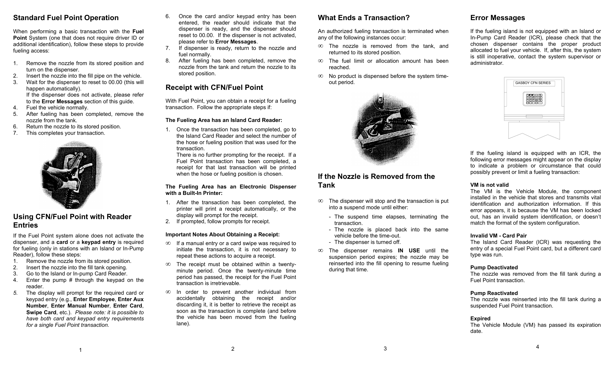 Standard Fuel Point Operation Using CFN/Fuel Point with Reader Manualzz