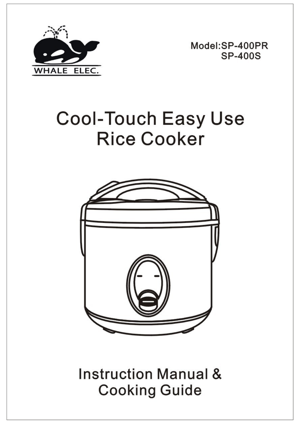 Cool Touch Easy Use Rice Cooker Manualzz