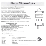 Observer 500 Alarm System Instructions + AI Chat