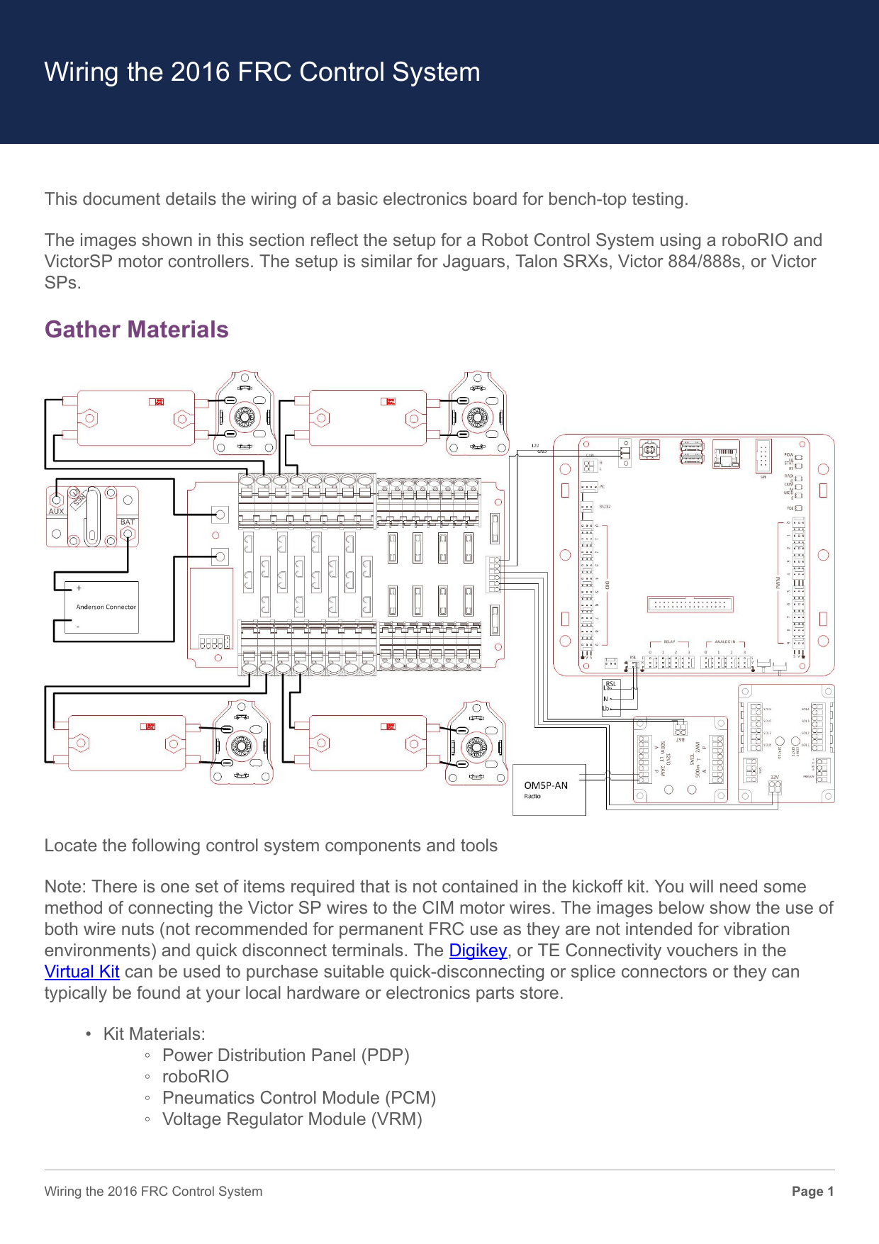 Wiring the 2016 FRC Control System Manualzz