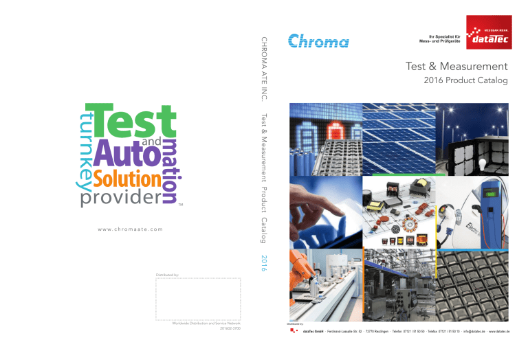 Chroma 8000 Software
