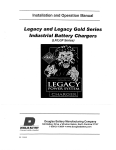 Douglas Battery Legacy LF and Legacy Gold LGF Industrial Battery Chargers Manual