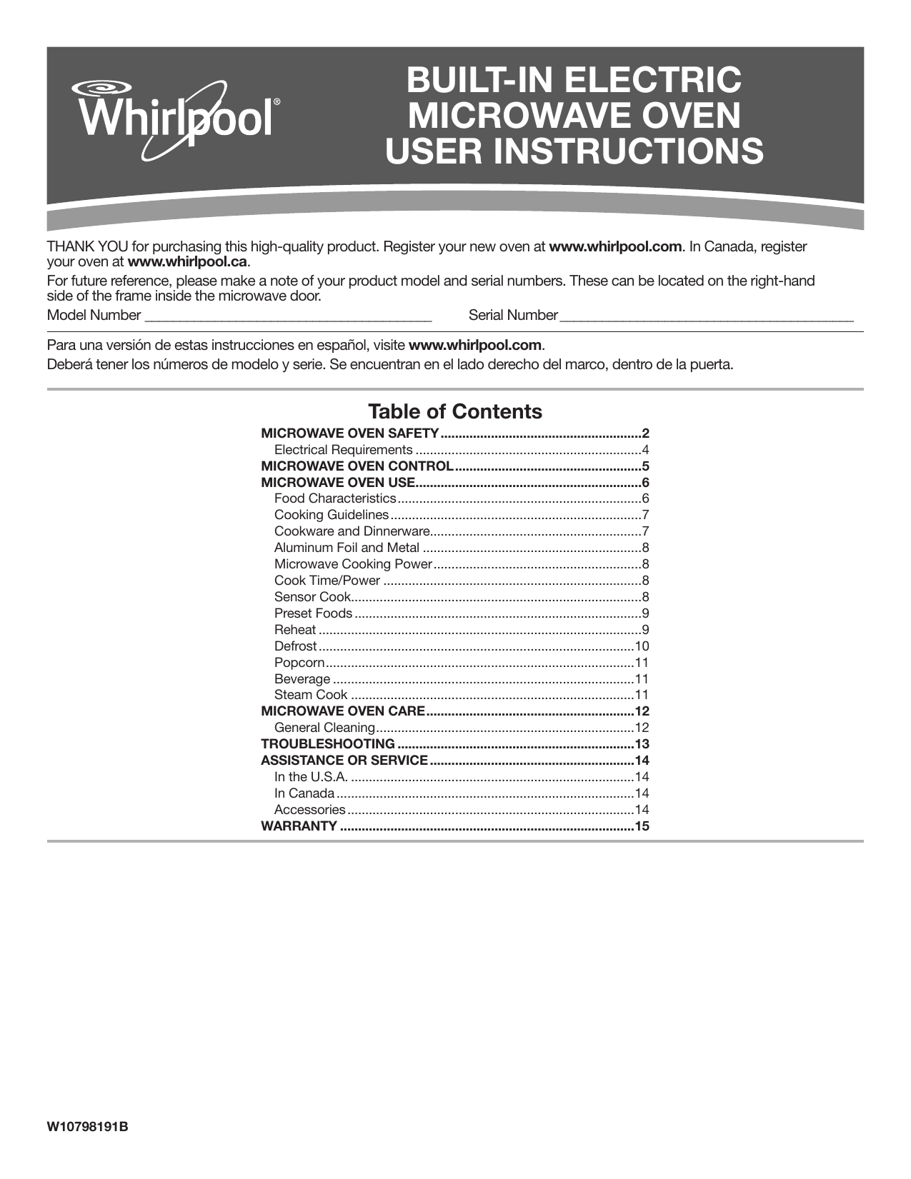 Microwave Use and Care Manualzz