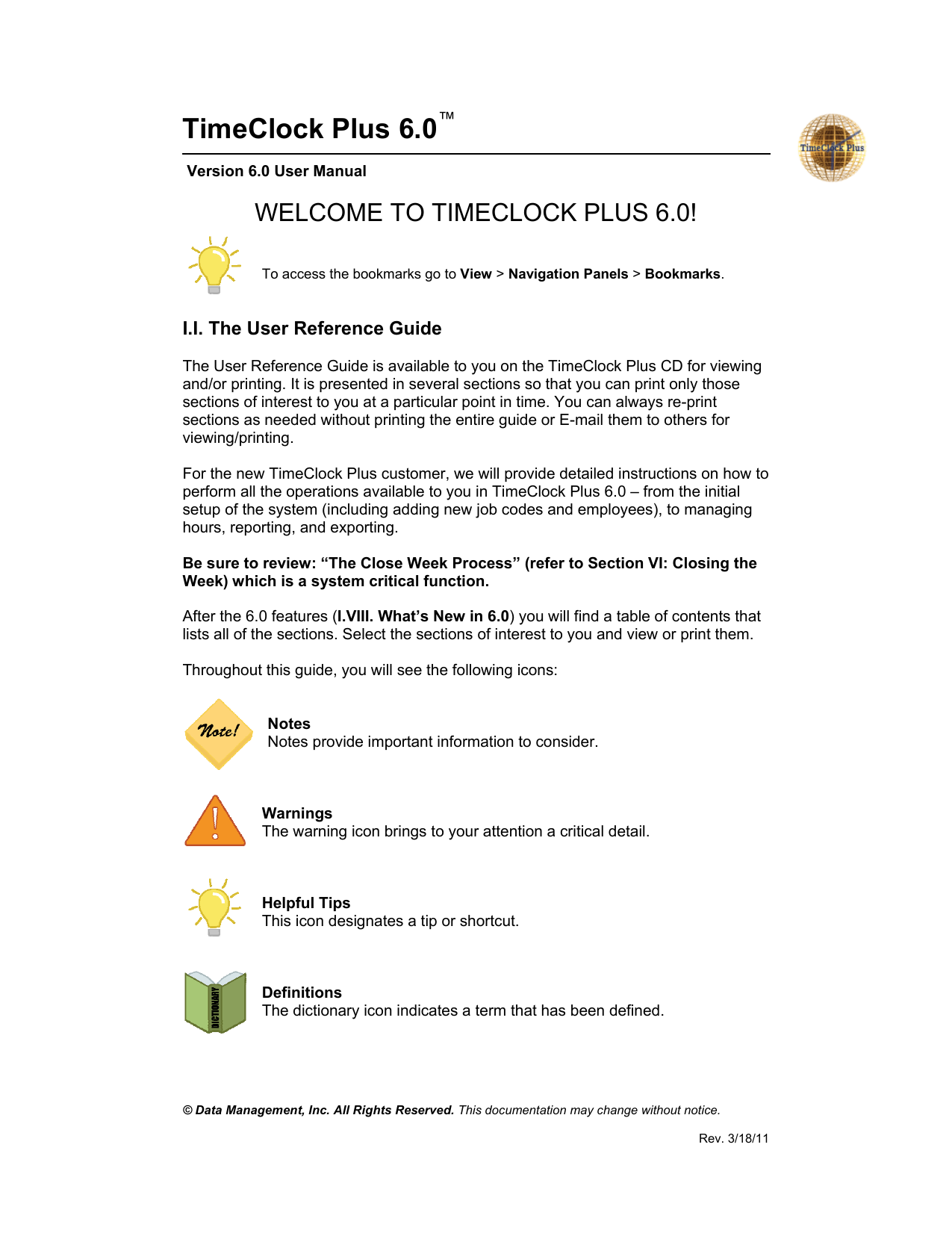 Timeclock plus 6.0 user manual