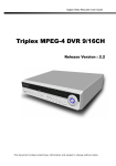 Triplex MPEG-4 DVR 9/16CH User Guide