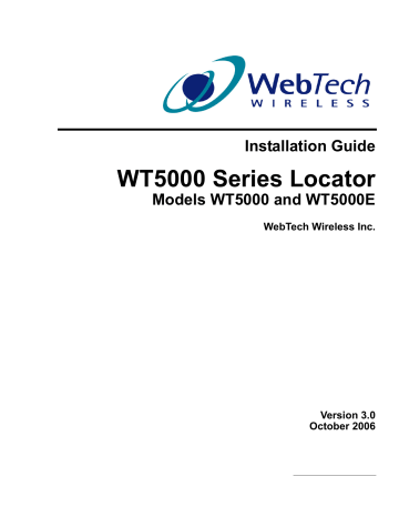 WT5000E Installation Guide.book | Manualzz